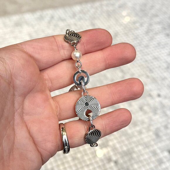 Montblanc Star Collection Sterling Silver Pearls Necklace & Bracelet Set - Picture 4 of 12